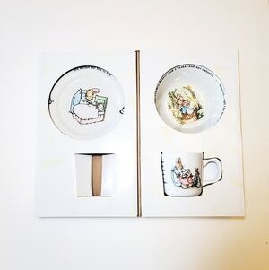 Peter Rabbit Wedgwood 3 Piece Plate Bowl Cup Set
